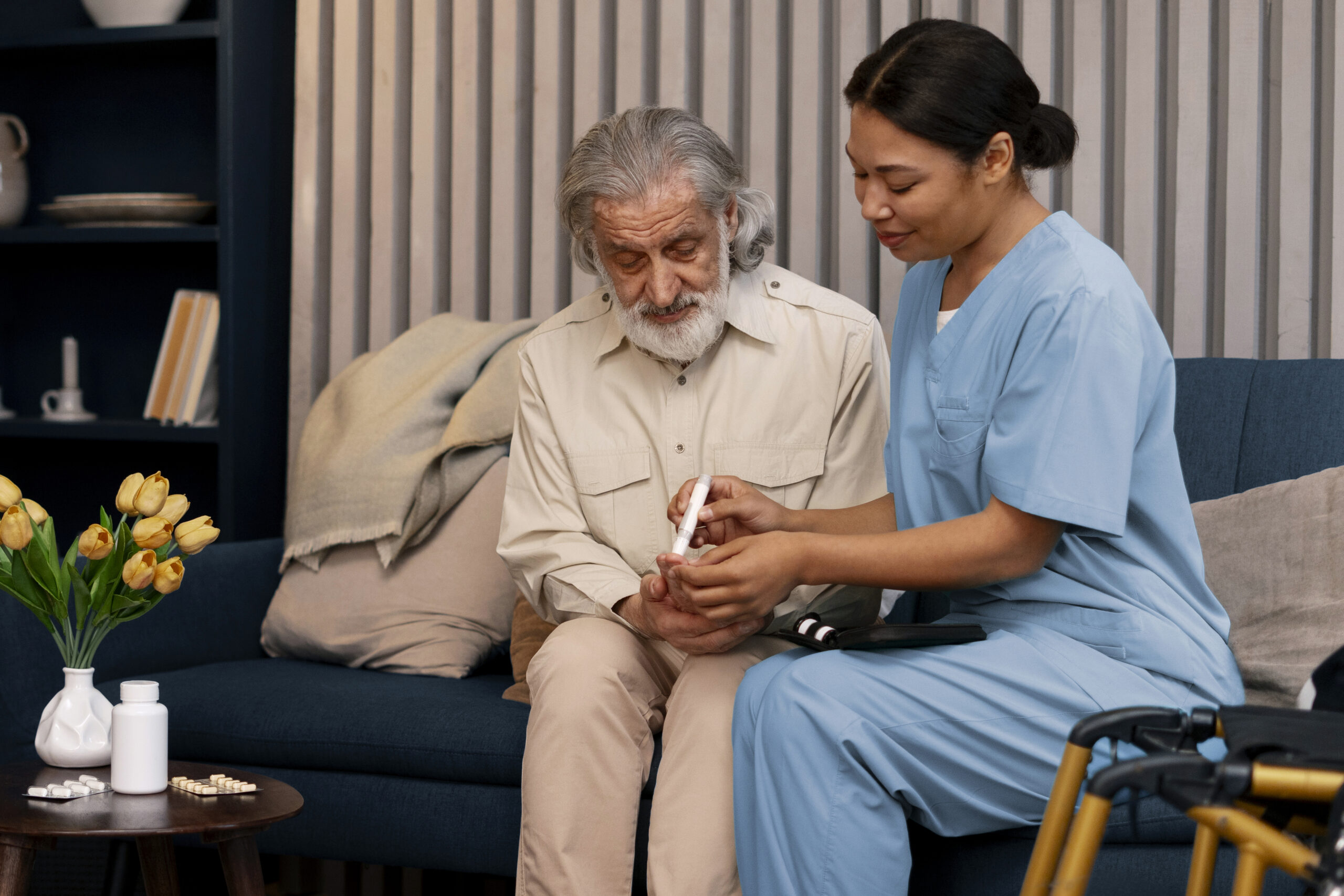 woman-taking-care-old-man